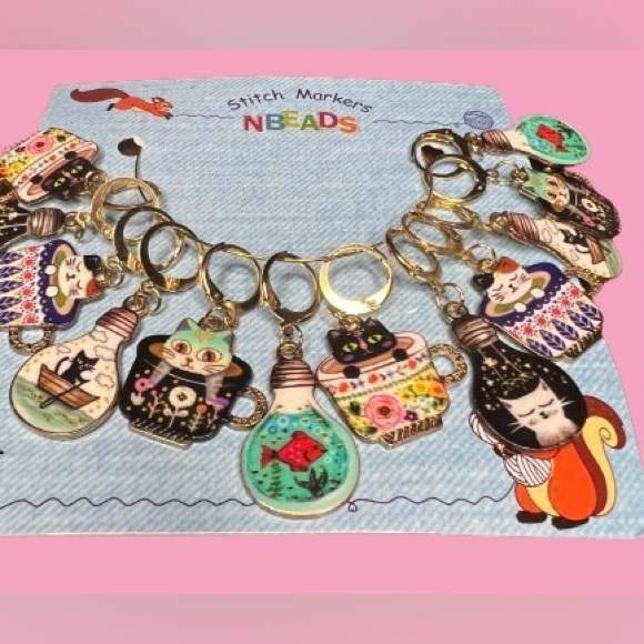 NEW - Stitch Markers - Cat Design - Picture 3 of 4
